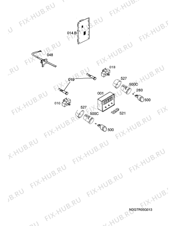 Взрыв-схема плиты (духовки) Electrolux EOC55100X - Схема узла Functional parts